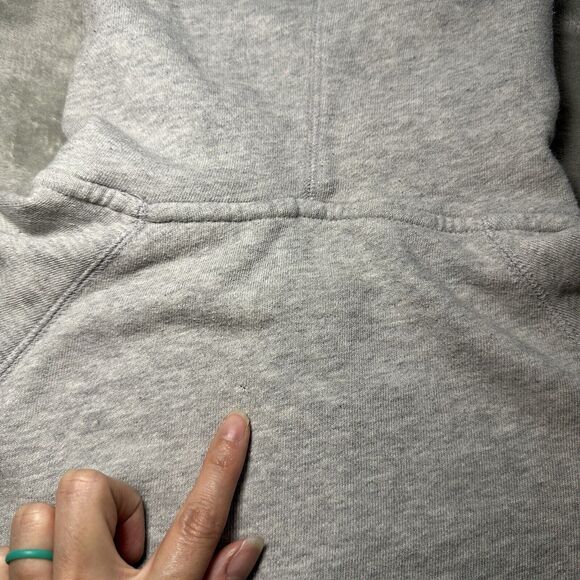 American Eagle Hoodie Women Size M Gray Pullover Preppy Academia AEO Est 77 Y2K - Picture 11 of 14